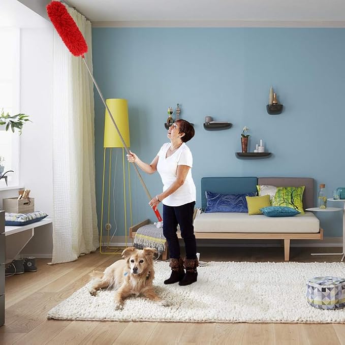 DELUX Microfiber Feather Duster Extendable Cobweb Duster - Image 6