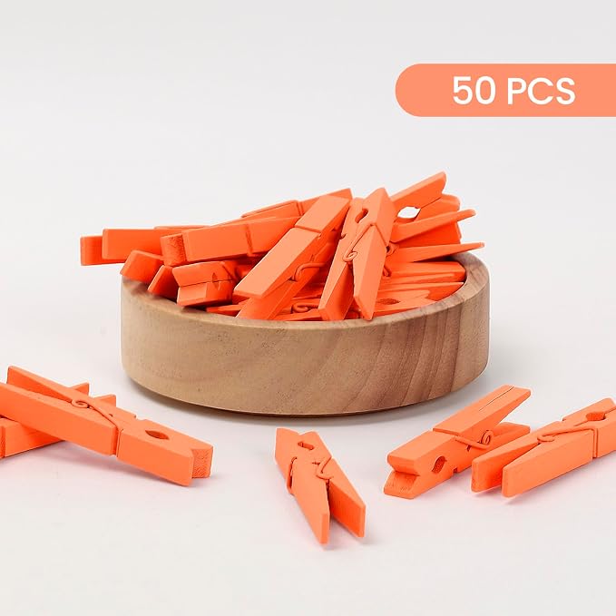 50PCS Colored Wooden Clothespins 2.9 Inch Color Clothes Pins - Image 3