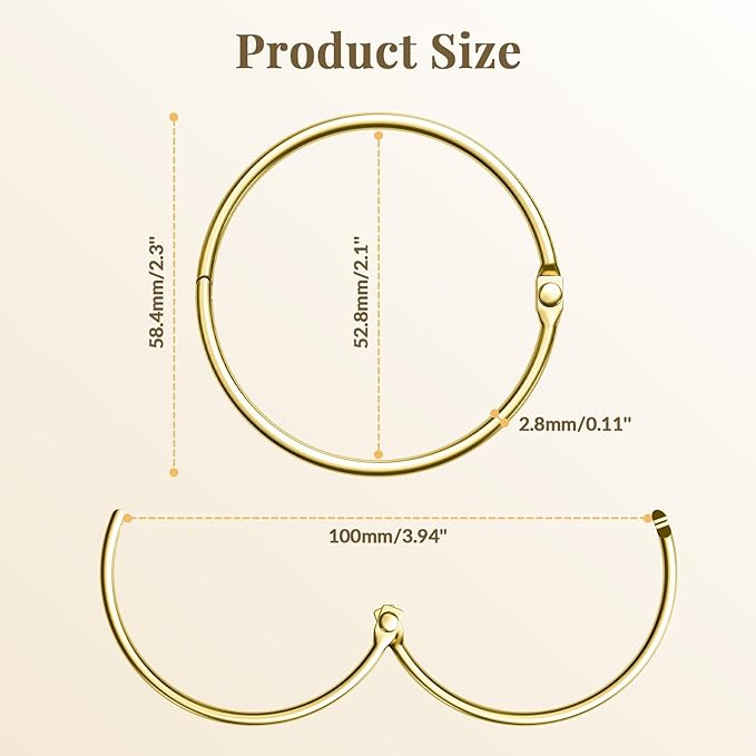 Bathway Shower Curtain Rings, Shower Curtain Hooks Rust Proof Shower Rings - Image 6