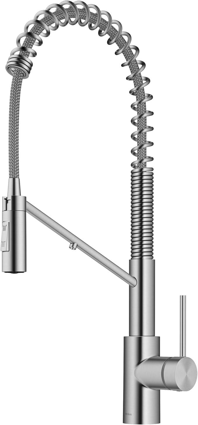 KRAUS Oletto 2-in-1 Commercial Style Pull-Down Single Handle Water Filter by KRAUS
