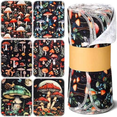 36 Pack Reusable Cloth Kitchen Paper Towels, Mushroom Style by Noveread
