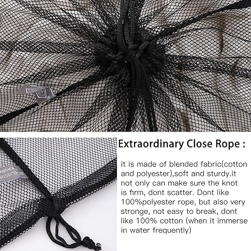 Large Mesh Laundry Bag for Travel, Drawstring Bag for Camp - Image 4