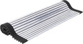 304 Stainless Steel Rollable Cutting Board – Space-Saving Over-the-Sink Workstation for RVs and Small Kitchens – Rust-Proof Heat Resistant Dishwasher Safe Non-Slip Multi-Use Prep Mat (16.7" L x 13" W)