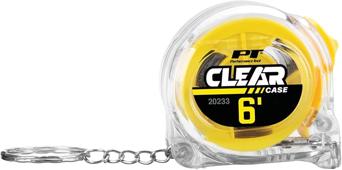 Performance Tool 20233 6 ft. Clear Mini Tape Measure, SAE and Metric - Image 3