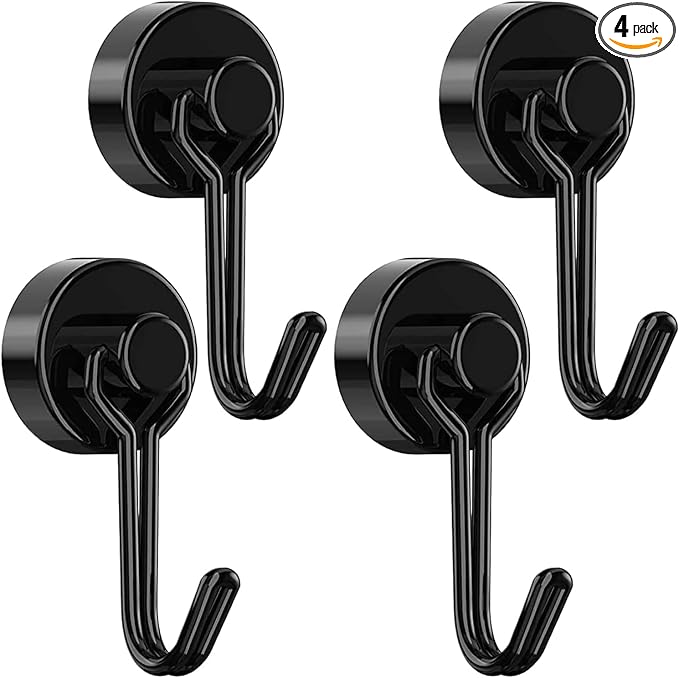Tohoer Magnetic Hooks, Neodymium Magnets Hook Heavy Duty 30LBS Rust Proof by Tohoer