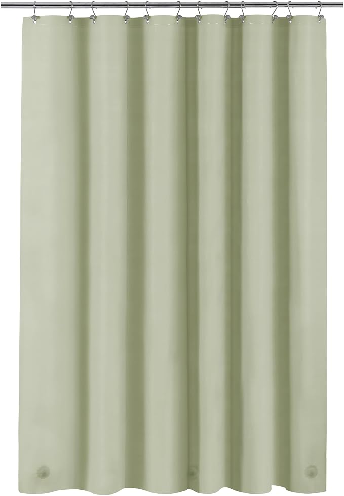 Barossa Design Sage Green Shower Curtain Liner Standard Size by BarossaDesign