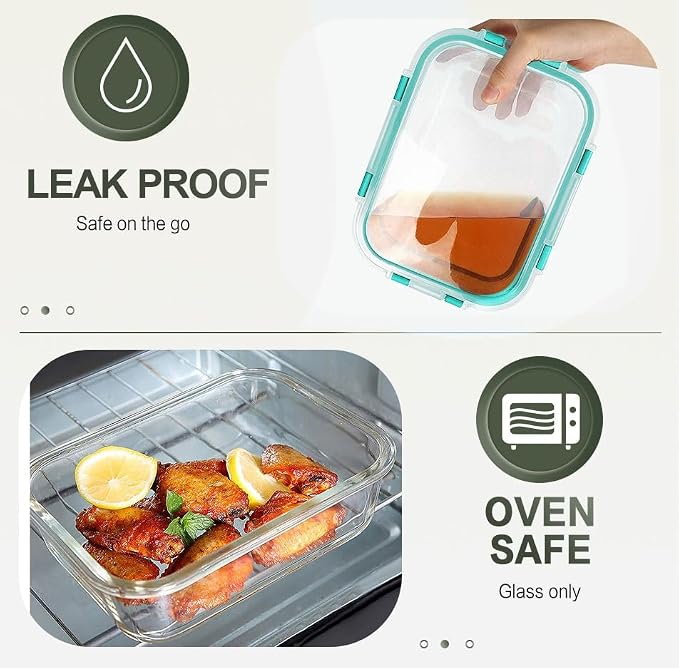 10 Packs 30 oz Glass Meal Prep Containers - Image 4