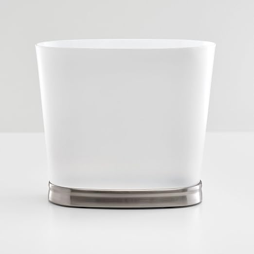 iDesign Slim Bathroom Trash Can, Frost/Brushed Nickel | Small, - Image 5