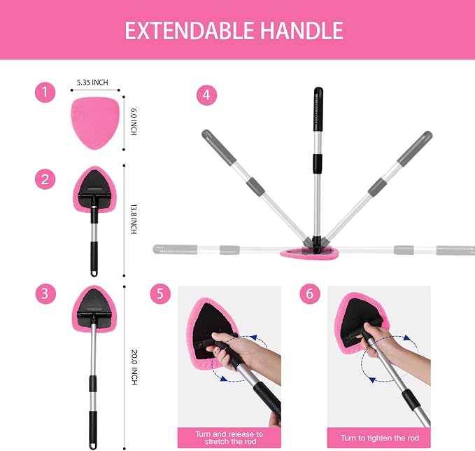Qydipclin 11pcs Windshield Cleaner Tool, Car Window Cleaning Wash Kit - Image 4