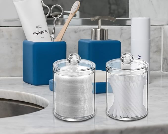 DAPOWER 2 Pack Qtip Holder Storage Canister - Image 6