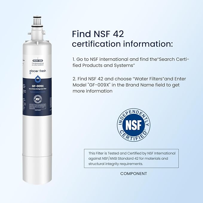 GLACIER FRESH Replacement for RPWFE, RPWF (Built-in CHIP) Refrigerator Water Filter, Compatible with GFE28GYNFS, GFE28GELDS, PFE28KELDS, PFE28KYNFS, GFD28GELDS, PWE23KELDS, PWE23KMKES, 1 Pack