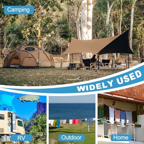 uxcell 2 Pcs Portable Travel Clothesline, 32.8ft Clothes Line Outdoors Travel - Image 7