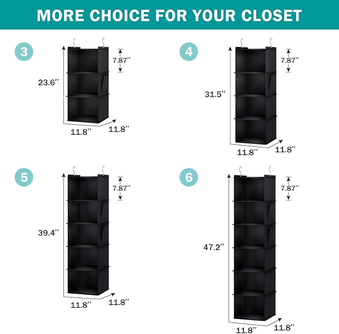 YOUDENOVA Hanging Closet Organizer and Storage - Image 5