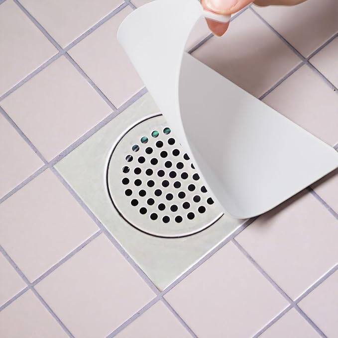 Drain Covers to Keep Bugs Out 2 Pieces Silicone Shower Drain Cover Square - Image 3