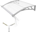 Awning for Door Entrance,40x48 Inches Awnings for Doors with Separate Drainage,Front Door Awning Exterior,Polycarbonate UV, Rain, and Snow Protection for Porch,Patio,Window,Deck