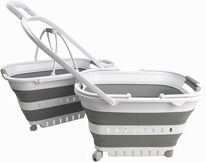 SAMMART 35L Collapsible Plastic Laundry Basket by SAMMART