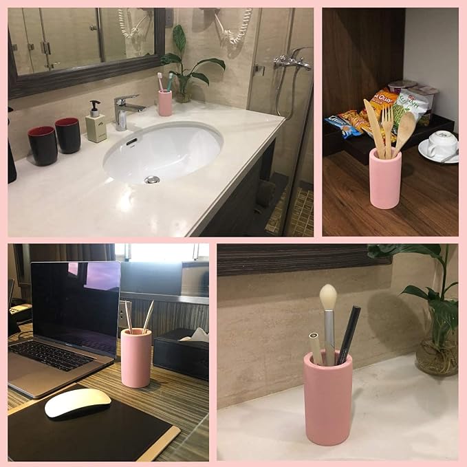 Handmade Diatomite Drying Stone Toothbrush Holder Stand | Modern Ceramic-Look - Image 2