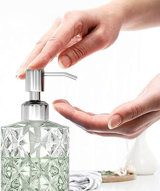 Soap Dispenser, 2 Pack, 12 Oz, 304 Rust Proof Stainless Steel Pump, - Image 3