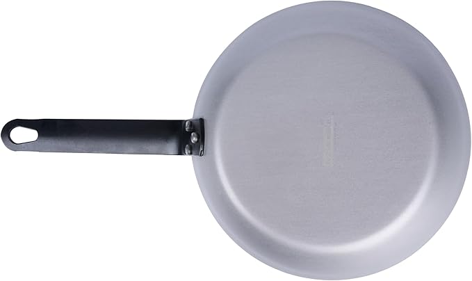 Restaurantware Met Lux 9 Inch Fry Pans, 6 No-Stick Frying Pans - Induction-Ready, Triple-Riveted, Silver Carbon Steel Cooking Skillets, Durable, For Searing, Sauteing, And Browning Food