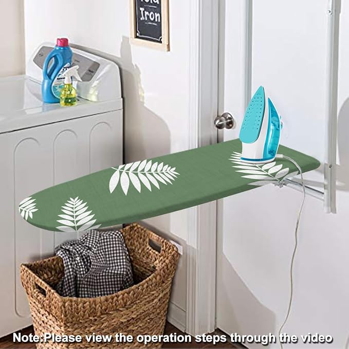 SheeChung 14"x42" Over The Door Ironing Board Cover and Pad, Heat Resistance - Image 3