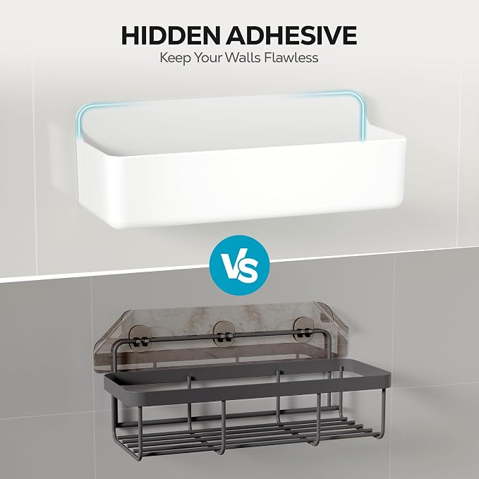 Nieifi Adhesive Shower Shelves, 5 Pieces - Image 7