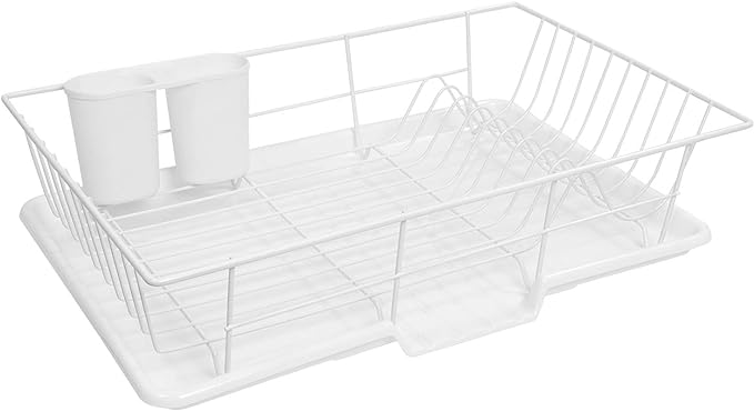 Sweet Home Collection Space-Saving 3-Piece Dish Drainer Rack Set: Efficient by SweetHomeCollection