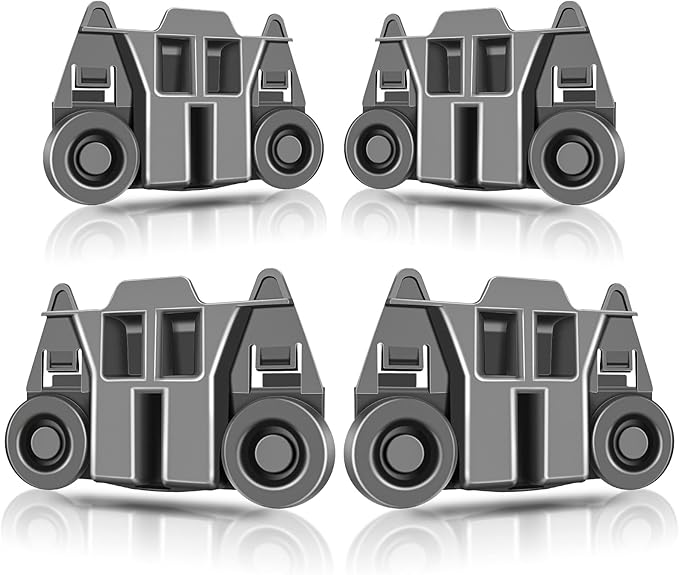 4 Packs W10195417 UPGRADED Dishwasher Wheels Lower Rack For kenmore whirlpool kitchen aid,Dishwasher Wheels Replaces Dish Rack Part Number AP4538395, PS2579553,WPW10195417, AH2579553, EA2579553