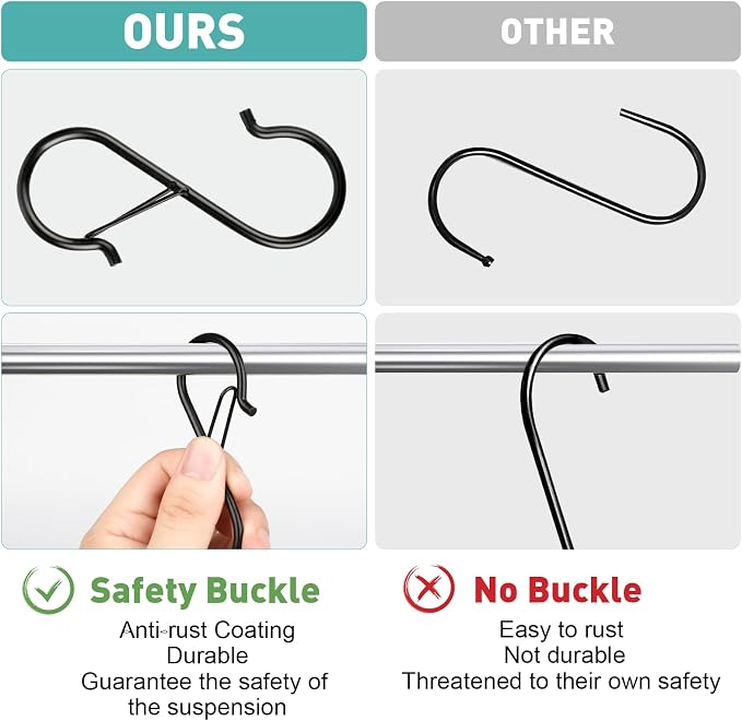 150 Pcs S Hooks for Hanging Heavy Duty, Metal S Hook - Image 5
