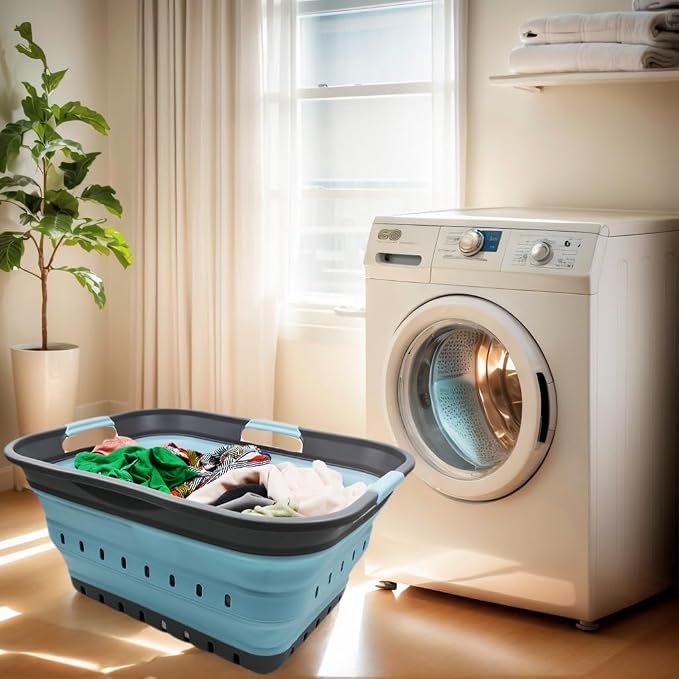 SAMMART 42L Collapsible Plastic Laundry Basket - Image 6