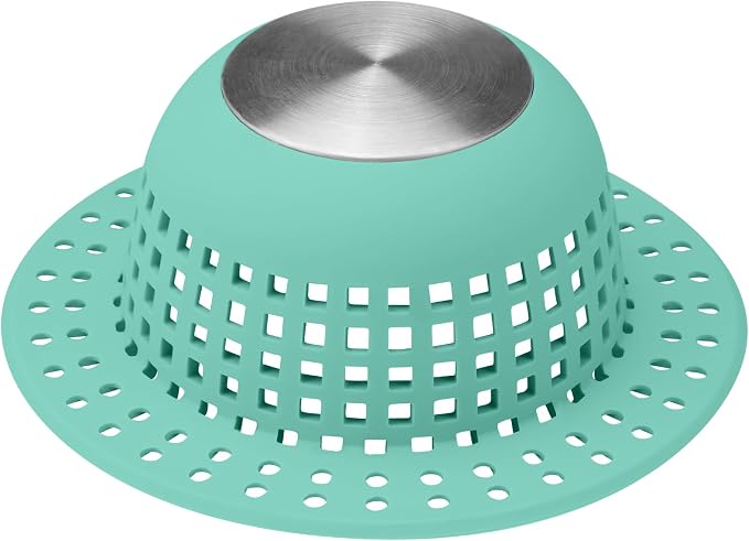 Aluvor Shower Drain Hair Catcher Bathtub Drain Cover Sink Drain Protector | by SayGoodbyetoHairClogging