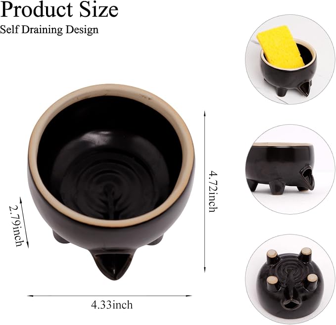 Ceramic Sponge Holder with Drainage - Image 2