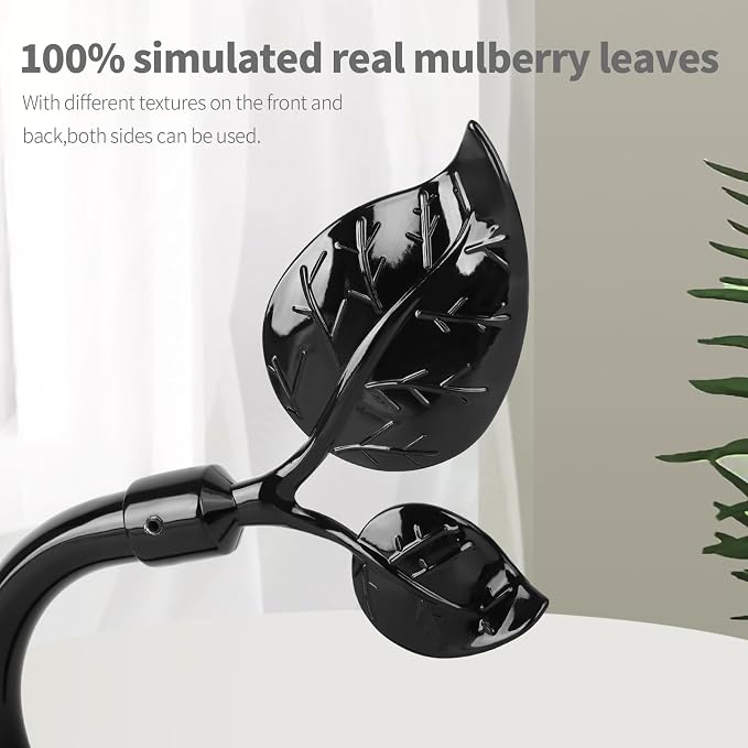 HIKMLK Leaf Shaped Curtain Tieback Holdbacks 2pcs, Handmade Metal Curtain Side - Image 3