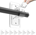 8 Pack No Drill Curtain Rod Brackets, Holding Up to 17 lbs, PET Curtain Hangers by ANDGOO