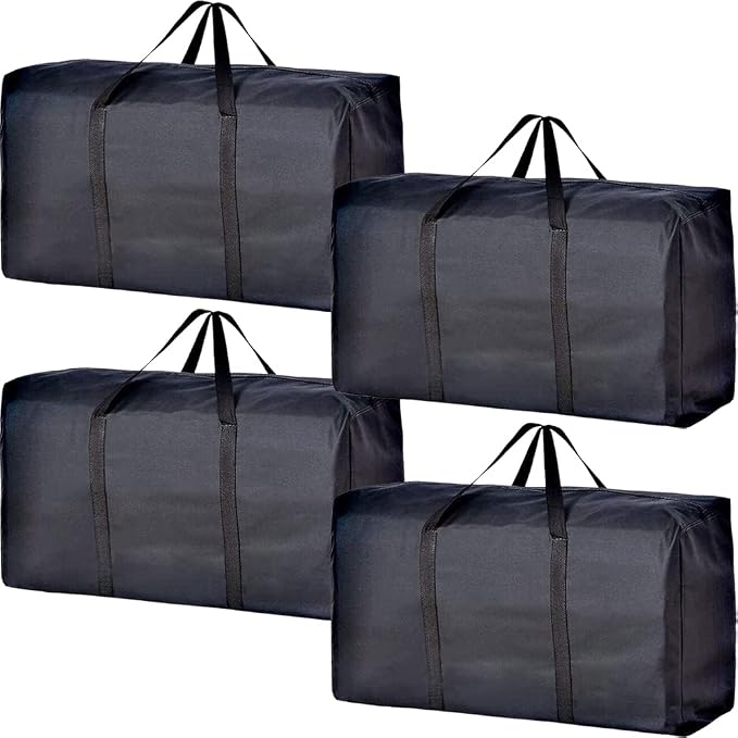 Extra Large Moving Bags with Strong Zippers & Carrying Handles, Storage Bags by Vioetry
