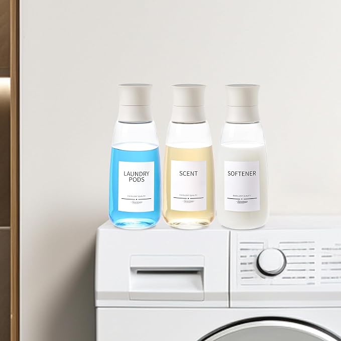 3Pack Glass Laundry Detergent Dispenser, 34oz Fabric Softener Dispenser - Image 7