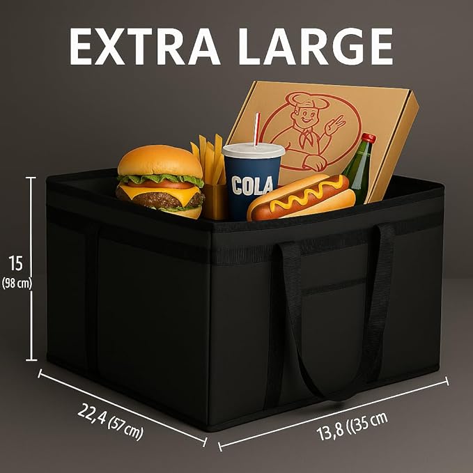 Additional Bottom Plate 2-Pack XXXL Insulated Food Delivery Bag Cooler Bags Keep Food Warm Catering Therma for doordash Catering Cooler Bags Keep Food Warm Catering