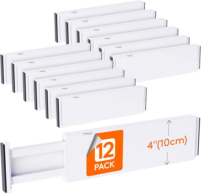 Lifewit 4" High Upgrade Drawer Divider, Adjustable Drawer Organizer Clothes | by Lifewit