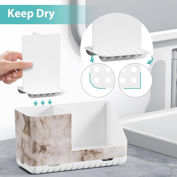 Toothbrush Holders for Bathroom Countertop Organizer | Easy To Clean, Detachable - Image 4