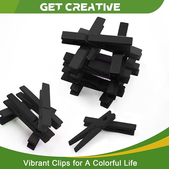 100 Pcs Black Clothes pins - Image 5