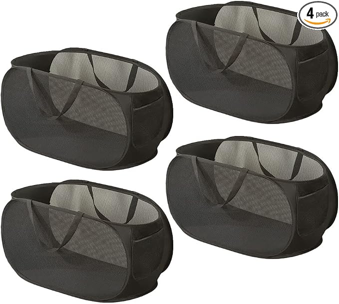 4 Pcs Mesh Popup Laundry Hamper, Opening Laundry Basket, Popup Laundry Basket by LATERONON