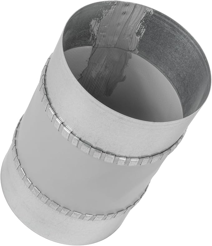 Vent Systems 4" Inch Flexible Vibration-Reducing Female Fit Duct Connector – Galvanized Steel Coupling for Joining Two Male Duct Fittings – HVAC Ventilation Inline Noise-Reducing Coupler