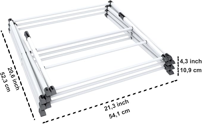 Honey-Can-Do 3-Tier Compact Clothes Drying Rack, 16 ft, No Assembly - Image 9