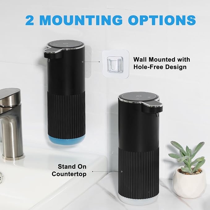 RYTOXILO Automatic Soap Dispenser, 1 Pack Black Touchless Liquid Soap Dispenser - Image 7