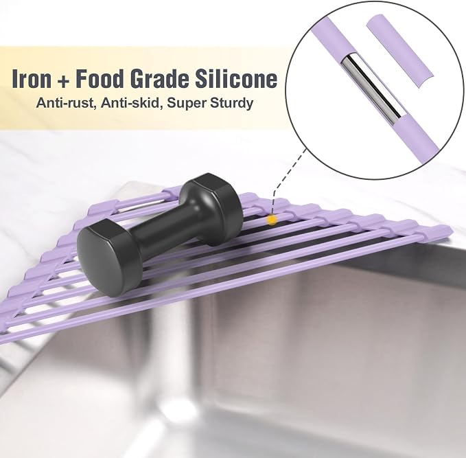 Tomorotec Triangle Roll Up Dish Drying Rack - Image 3