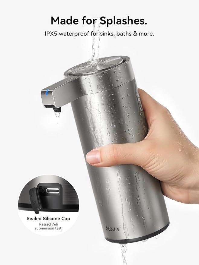 Touchless Automatic Soap Dispenser – Clog-Free Pump, 0.2s Fast Sensor, USB-C - Image 7
