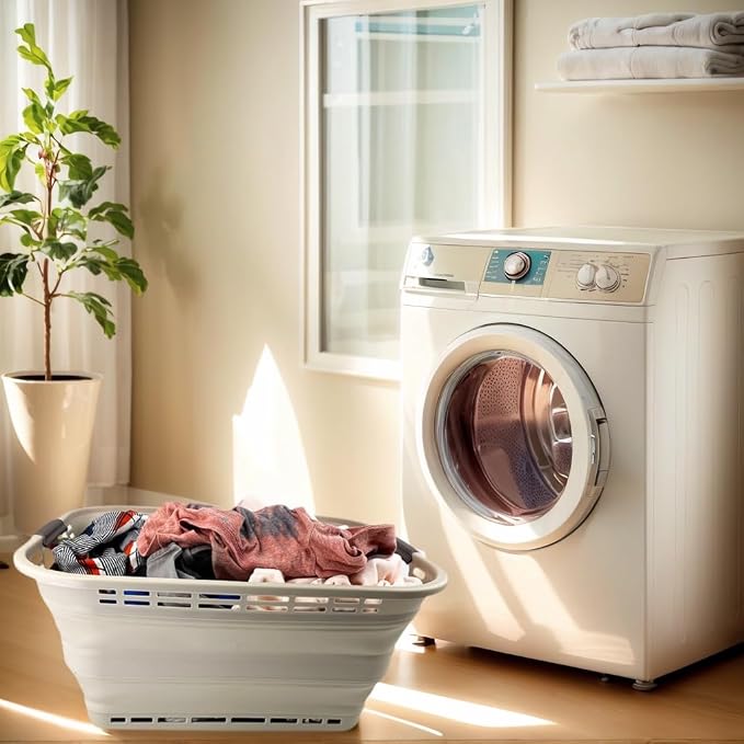 SAMMART 42L Collapsible Plastic Laundry Basket - Image 2