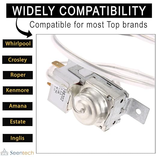 Lifetime 2198202 Refrigerator Cold Control Thermostat by Seentech Easy to Install - Exact Fit for Whirlpool,Kenmore Refrigerator - Replaces Part Numbers: WP2198202 2161284 2198201 PS11739232 AP6006166