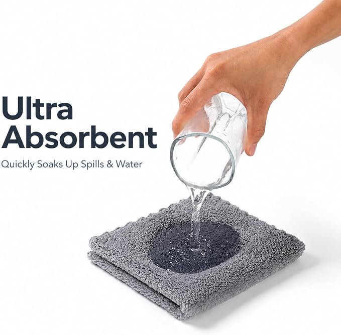 12 Pack Cleaning Cloth, Ultra Soft Absorbent Quick Drying Microfiber Cleaning - Image 7