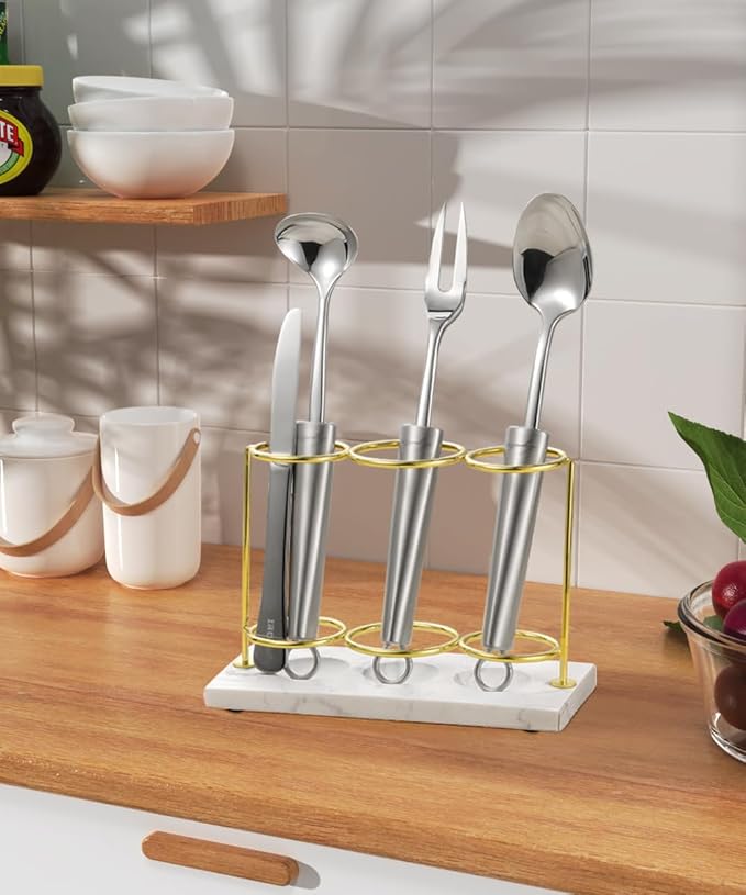 Emibele Electric Toothbrush Holder, 3 Slots 2-Layer Gold Toothbrush Holder | - Image 6