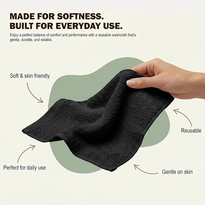 Utopia Towels 60 Pack Washcloths, 12x12 in, 100% Cotton, Fast Drying, Soft Feel - Image 5